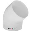 KOTARBAU® Tubo di ventilazione a 45° Ø 100 mm tubo di scarico in plastica bianca