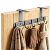 keyuancan Appendiabiti da Porta, Attaccapanni da Porta, Appendino da Porte Regolabile per 22-58mm, Ganci Porte con 5 Ganci, Gancio Door per Camera da Letto, Bagno, Cucina, Grigio