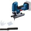 Bosch Professional 18V System Seghetto alternativo a batteria GST 18V-125 S (ideale per tagli curvi e trasversali, portalame SDS, incl. 1 lama per seghetto alternativo, kit di aspirazione)