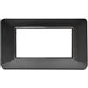 A2ZWORLD Placche Compatibile Con Vimar Plana, Placche Da 4 Moduli/Posti, Colore Acciaio Scuro