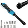 BAKENLON Chiave a cricchetto elettrica compatibile con Makita 21 V, chiave a cricchetto elettrica da 3/8, chiave a percussione senza fili, cricchetto elettrico con 10 chiavi a bussola, asta di prolunga (senza