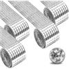 BaiDekun 6400 pezzi di mosaico per piastrelle da discoteca, autoadesivi quadrati in vetro 5 x 5 mm, per bagno, hotel e progetti fai da te (argento)