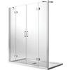 Idralite Porta Doccia 170CM H190 Vetro Trasparente con Easy-Clean mod. Flip Anta + Anta