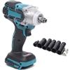 SENDERPICK Avvitatore a percussione Brushless 520 Nm con cricchetto senza spazzole per Makita 18 V 1/2 0-4000 Giri/min