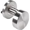 JUVA Moderno pomello per porta di casa, in acciaio inox opaco, resistente su rosette tonde | LDK 212 | Pomello Ø 53 mm | Pomello per porta in acciaio inox per esterni e interni | 1 pomello