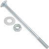 AERZETIX Set di 10 bulloni viti a testa tonda con quadro sottotesta M10x150mm / rondelle e dadi M10 / acciaio zincato/per fissaggio e assemblaggio