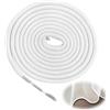 Eulihent 500g 10M Filo di Piombo per Tende Treccia Piombo Filo Corda Piombata per Tende Tendaggi Tessuti Zanzariera Pesi per Tende Tovaglia Tendine Finestra per Evitare di Soffiare (50g/m)