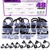 Swpeet Set di 48 fascette stringitubo in nylon Heavy Duty Black Double Snap Grip, perfette per presa sicura auto, elettricità, marina, medicina, agricoltura