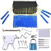 RUIKUN - Set di 33 pezzi con serratura e borsa boutique in PU con 1 serratura trasparente per addestramento e kit di strumenti per la scelta della carta di credito (blu)