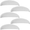 SOTECH 5 pezzi Maniglia a conchiglia NICK bianco opaco Distanza di perforazione dei fori 96 mm cassettiera Maniglia a conchiglia