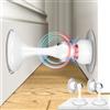 Profasion Fermaporta magnetici, confezione da 2, in acciaio inox, per montaggio a parete e pavimento, per tenere la porta aperta, senza foratura, con nastri adesivi 3D, bianco