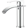 Beelee, rubinetto monoforo con miscelatore a cascata, con attacco G3/8 per acqua fredda e calda, cromato, moderna rubinetteria per lavabo da bagno