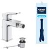 GROHE Dice Rubinetto miscelatore per bidet con piletta click-clack (S-Size 151 mm, snodo a sfera, cartuccia ceramica 28 mm, risparmio idrico, facile da installare), cromo, 1018770000