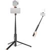 NEEWER 147cm Selfie Stick Treppiede Compatibile con iPhone Samsung Android, Supporto Smartphone da Viaggio Portatile e Leggero in Metallo con Portatelefono e Telecomando per Riprese Video, PA992 Nero