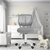 FurnitureR Sedia da ufficio multiuso per bambini, sedia da lavoro senza braccioli, altezza regolabile, sedia girevole colorata per scuola e ufficio casa