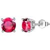 Aurora Tears Orecchini a perno con pietra portafortuna in argento Sterling 925, con pietra portafortuna per nascita, gioielli regalo per donne e uomini, DE0214, One size, Metallo, Zirconie sintetico