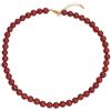Dsnyu Collana Placcato Oro Donna, Collana Lunga Moda Oro Rosso Agata Agata Elegante Moda per Compleanno