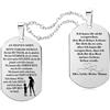 aplusashop Massiccio Dog Tag con incisione su entrambi i lati An meinen figlio..., An unseren Figlio... + catena 60 cm, in acciaio inox, 30x50 mm, Acciaio inossidabile, Nessuna pietra preziosa