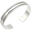 Treasure Bay Bracciale rigido in argento massiccio 925 per uomo, 17 cm (argento)