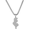 d'origine Collana con mappa della Tunisia, da uomo, in acciaio inox 316L, 60 cm, ciondolo da 27 mm, sabbiato opaco con contorno lucido, idea regalo per la casa