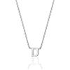 Aka Gioielli® - Collana con Iniziale in Argento Sterling 925, Ciondolo con Lettera dell'Alfabeto dalla A alla Z