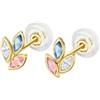 TIME ROAD Orecchini Donna LG00271 Oro 9K (375) | Leggeri, Comodi e Resistenti, Chiusura Sicura a Pressione, Orecchini Dorati Donna
