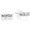 PANDORA Timeless Orecchini a bottone in argento scintillante con zirconia cubica trasparente, Borchie Scintillanti