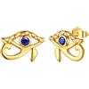 Aurora Tears Set di collana/orecchini/orecchini in argento Sterling 925 con ciondolo a forma di occhio egiziano, per uomini e donne, one size, Metallo, Zirconie sintetico