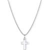 U7 Collana Donna Croce Argento Catena Veneziana Taglia Piccola