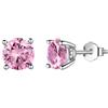 Aurora Tears Orecchini a perno con pietra portafortuna in argento Sterling 925, con pietra portafortuna per nascita, gioielli regalo per donne e uomini, DE0214, One size, Metallo, Zirconie sintetico