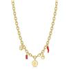Brosway Collana Donna, Collana in Acciaio e Cristalli con Simbolo Coccinella/ferro Di Cavallo/gufo/quadrifoglio | Collezione Chakra - BHKN072