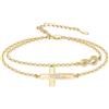 OHAYOO Bracciale Infinity da Donna 925 Argento Sterling Rosegold Bracciale con Simbolo dell'Infinito con Croce Bracciale Infinity Gioielli Regali per Fidanzata Donne Ragazze Mamma, Standard, Argento