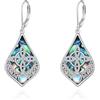 VONALA Orecchini a stella di Davide/streghe/celtiche/conchiglia/croce/libellula/vichinghi in argento Sterling 925 con pietra di luna e abalone, orecchini pendenti, gioielli ebraici irlandesi, regali per