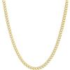 ChainsHouse Collana a maglia cubana da uomo con catena in oro da 3 mm Catena in acciaio inossidabile da 24 pollici per uomo donna