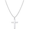 U7 Collana Donna Croce Argento Catena Veneziana Taglia Grande