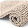 Homaxy - Tappeto da bagno in chenille, antiscivolo, lavabile, morbido, assorbente, per doccia e bagno - 40x120 cm, Beige