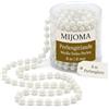 MIJOMA Ghirlanda di perle - Elegante nastro di perle, collana di perle e filo di perle decorative, elegante decorazione da tavolo, Natale, Avvento, matrimonio, 8 mm, 8 metri (bianco)