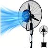 Lsoiup Ventilatore a Piantana con Acqua Nebulizzata da Esterno 42L, Ventilatore Raffrescatore Evaporativo Nebulizzatore 3 Velocità con Ruote, per Magazzino Ristorante Terrazzo Esterno (Diameter 71cm)