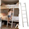 CMYUN Scaletta Letto a Castello Scala Letto Castello Bambini Adulti, Camper - Scala Uscita per Soppalco con Interni Bianchi, Piedini Antiscivolo Gancio, Gradino Corto Metallo Personalizzabile(150cm/59)