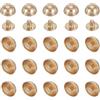 PATIKIL 13/16 Borchie A Cupola, 20 Set Borchie A Testa Tonda Tipo funghi Con Vite Posteriore Per Abbigliamento In Pelle Artigianato Cinture Borse, Oro Chiaro