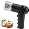 Buachois Apri di cocco elettrico automatico, macchina per apri di cocco automatico in acciaio inossidabile 304, strumento taglialette per guscio di cocco portatile per giovani vecchie cocco (Nero)