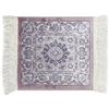 SaRani Tappeto Stile Orientale in Viscosa con Frange, Pelo Corto, Sottile, Morbido e Lucido, Lavabile in Lavatrice, per Salotto Camera Ingresso e Corridoio (Rosa, 35x35 cm)