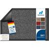 Floordirekt Zerbino Rhine - tappeto lavabile e resistente - zerbino con retro antiscivolo - zerbino per l'ingresso (antracite (melange), 80 cm x 120 cm)
