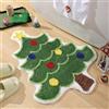 Generic 7WUNDERBAR - Tappetino da bagno per Natale, antiscivolo, lavabile in lavatrice, per soggiorno, camera da letto (albero di Natale)