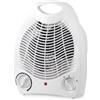 BAKAJI Caldo bagno Termoventilatore Stufa Elettrica Potenza 2000W 2 Potenze Regolabili Scalda Bagno Portatile con maniglia Colore Bianco Dimensioni: 22 x 13,5 x 26 cm