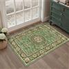 PureCozy Vintage Zerbino 60x90cm Ingresso Interno Tappeto Camera da Letto Antiscivolo Lavabile Tappeti Scendiletto Piccolo Ufficio Carpet Pelo Corto Morbido Rug,Verde