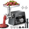 AIRMSEN Tritacarne Elettrico, Alluminio Pressofuso, per Carne, Salsiccia e Kubbe, 2500 W Massimi, 3 Velocità, Motore Silenzioso, Ideale per Uso Domestico e per Cuochi Amatoriali