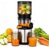 AMZCHEF Estrattore Frutta e Verdura, Frutta Intera Senza Taglio con Bocca XXL da 158 mm, Facile da Pulire, Alta Resa del Succo, Estrattore a Freddo Silenzioso 45 dB, Ideale per Colazione e Famiglia