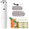 XINYUDAILY Macchina sottovuoto piccola, senza fili, completamente automatica, per alimenti, con 20 sacchetti sottovuoto riutilizzabili, per barattoli con 10 coperchi Mason Jar, per viaggi, ufficio e cucina