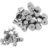 Zerodis 20 Set di Borchie per Rivetti a Testa Piatta da 10 Mm, Materiale in Rame, Resistenti e Facili da Installare, Ideali per la Decorazione di Borse e Scarpe (SILVER)